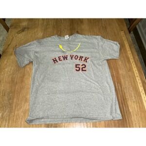 Fruit of the Loom New York 52 T‎ Shirt XL Gray Dunkin Donuts Graphic Tee Mens
